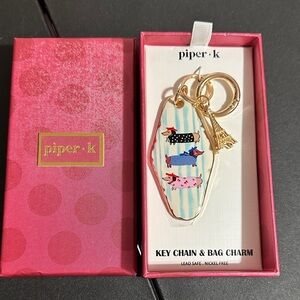 Piper k Italy dachshund dogs keychain and bag charm